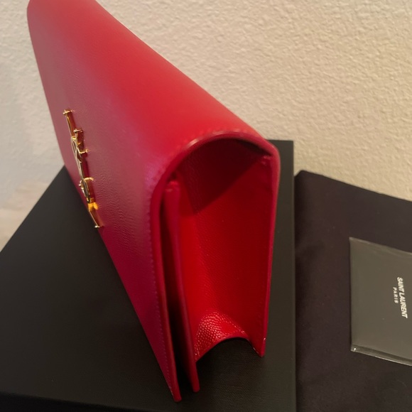 Yves Saint Laurent Red Clutch - Picture 5 of 11